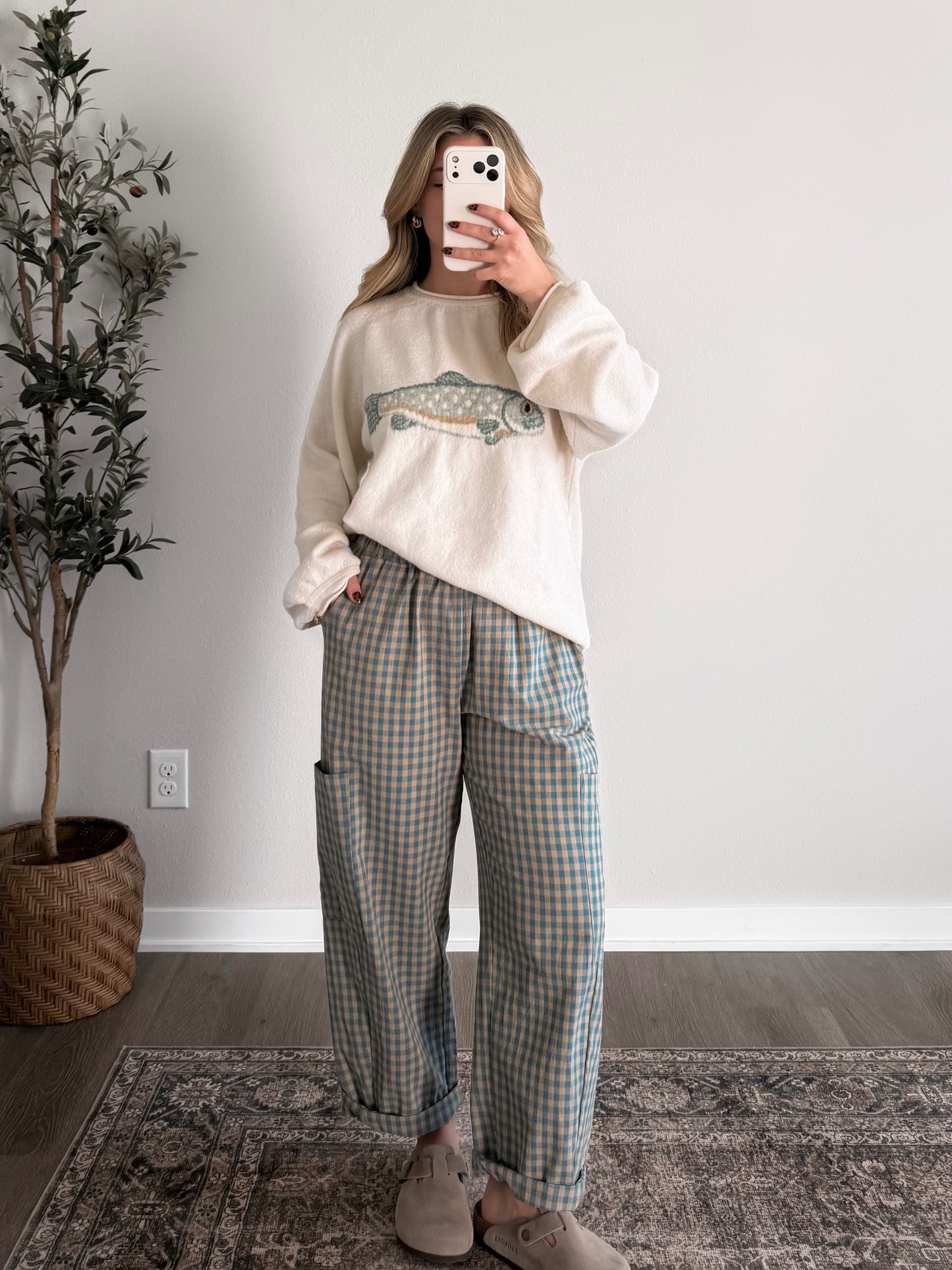Harvest Mint Gingham Pant