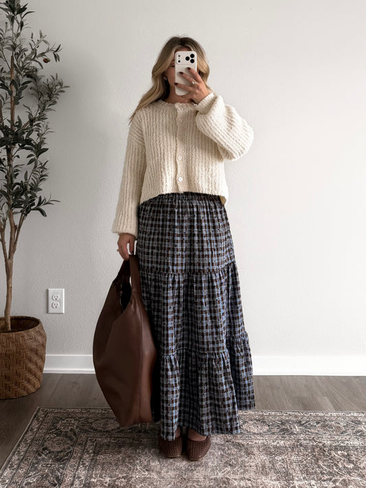 Toasted Vanilla Button Knit Sweater