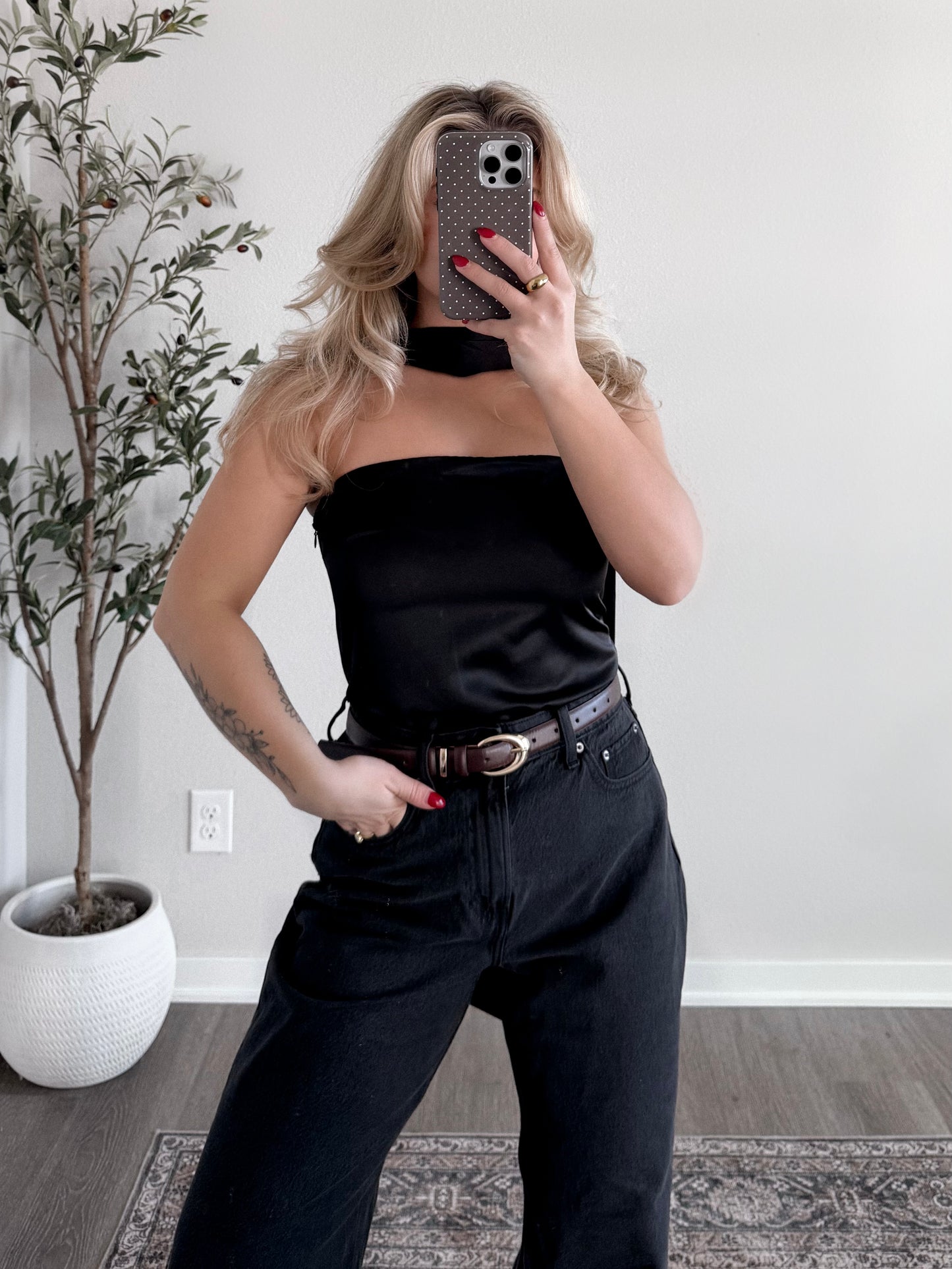 After Party Satin Scarf Top