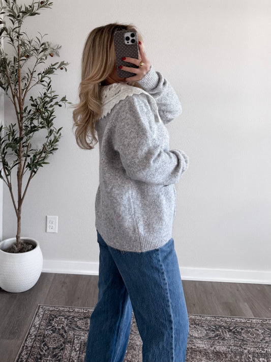 Snow Angel Collared Sweater