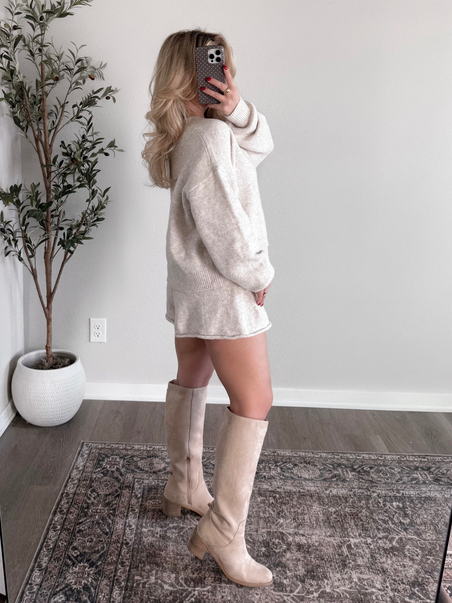 Traditions Knit Cardigan Set / Oat