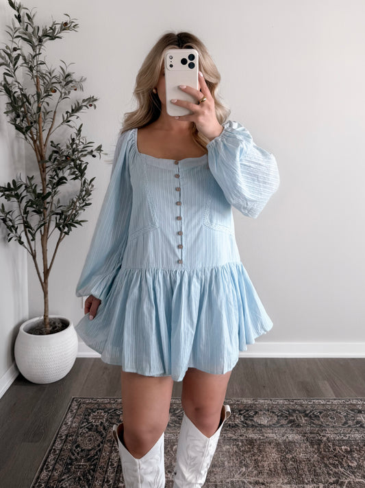 Cottonwood Romper / Baby Blue