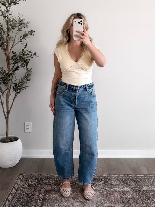 Dylan Crop Barrel Jean (Short Friendly)
