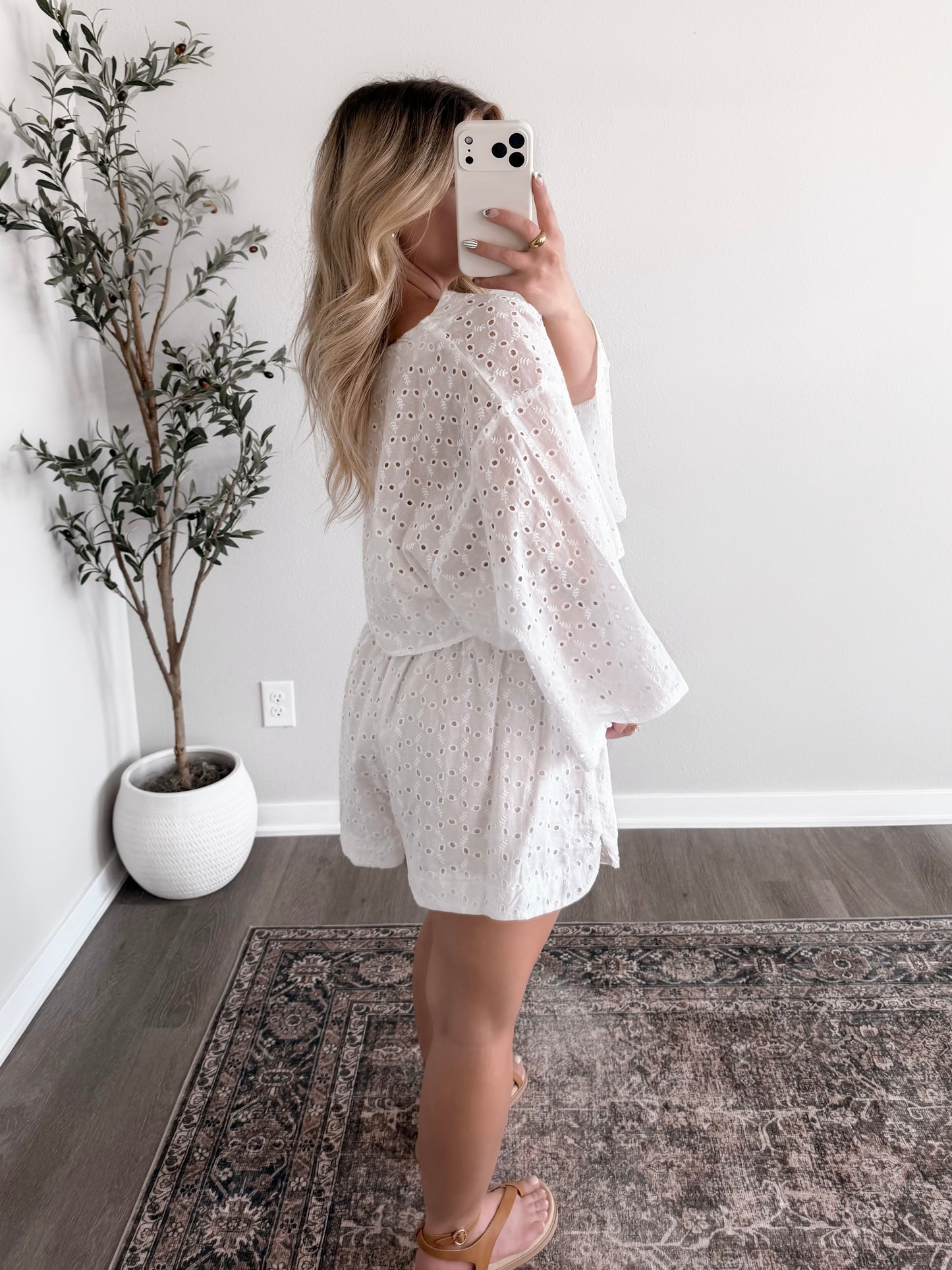 Elsie Eyelet Short Set