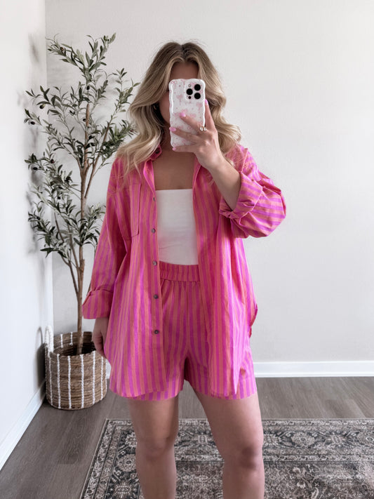 Sherbet Striped Matching Set Final Sale