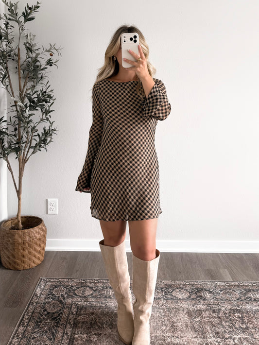 Downtown October Gingham Dress