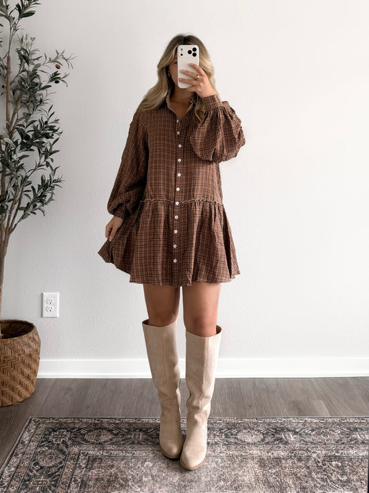 Maple Butter Plaid Dress
