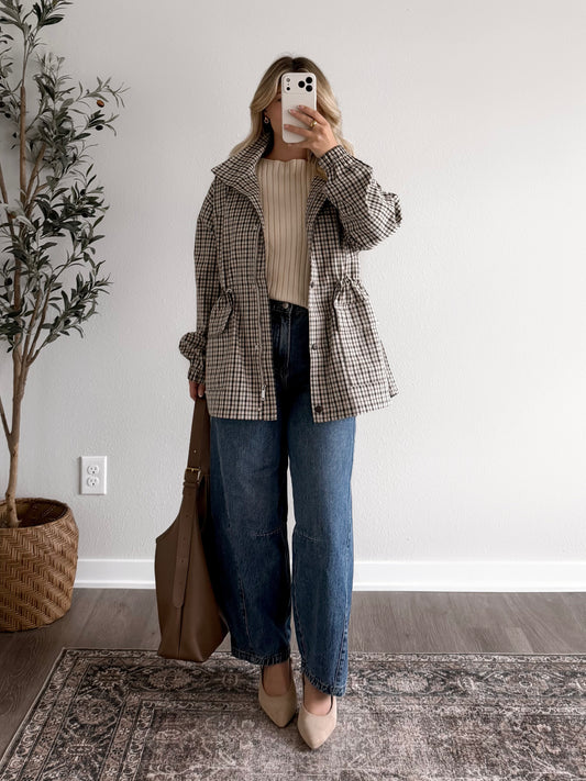 Fall Weekender Plaid Jacket (Restocking Late August)