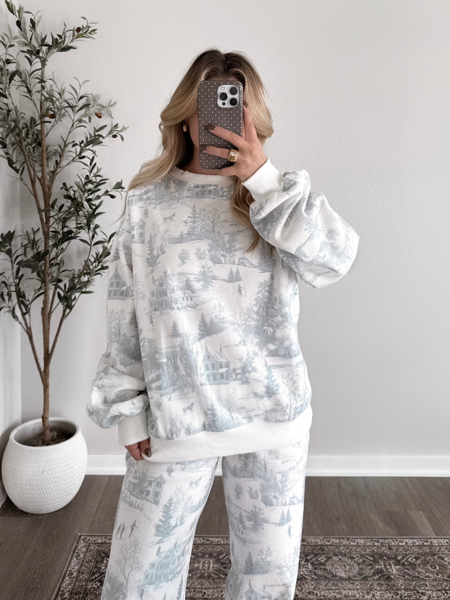 Winter Lodge Sweat Set / Frosted Blue