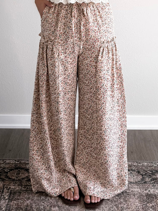 Rosie Ruffle Floral Pants