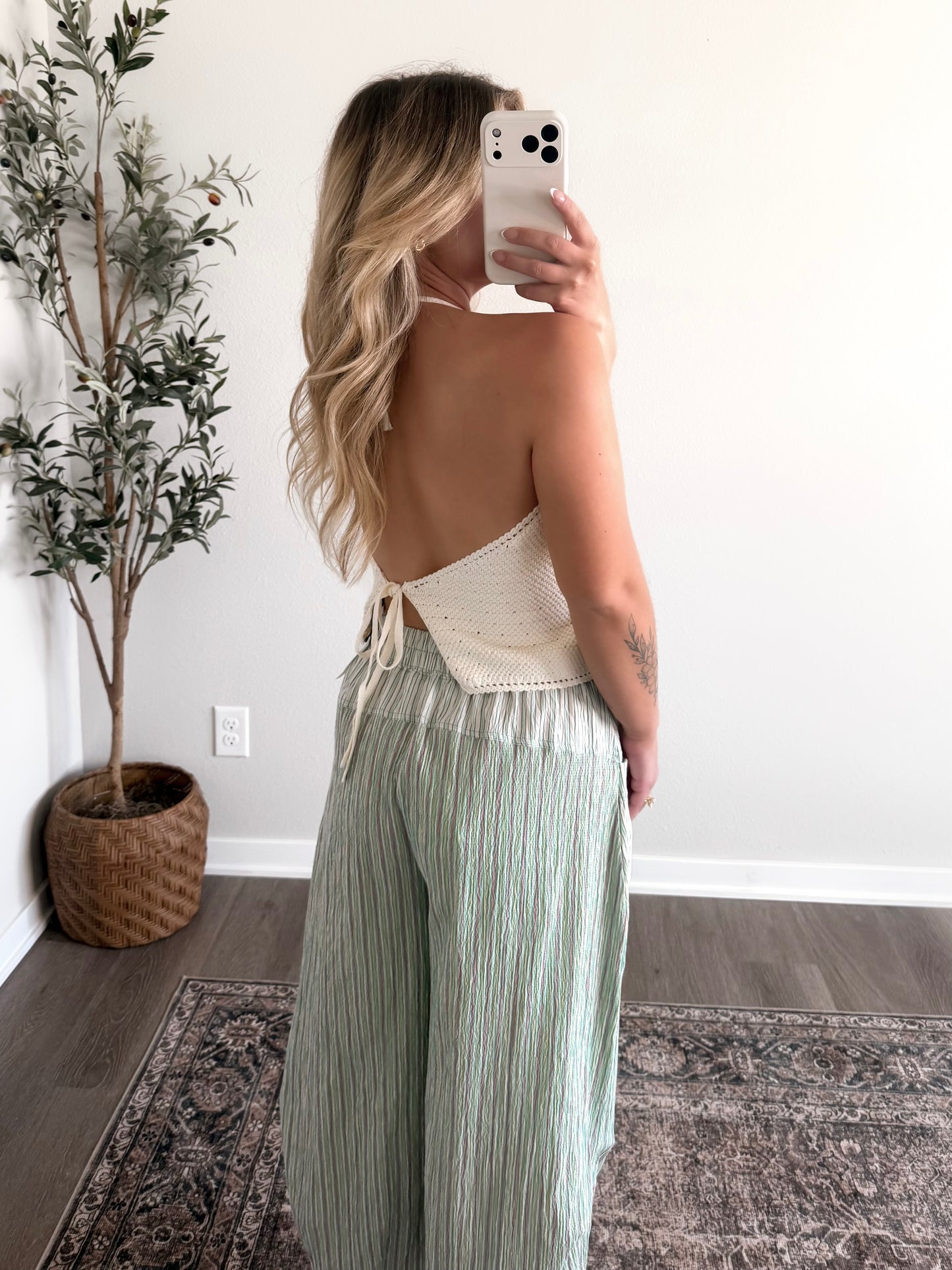 Minted Striped Barrel Pant (Short Friendly)