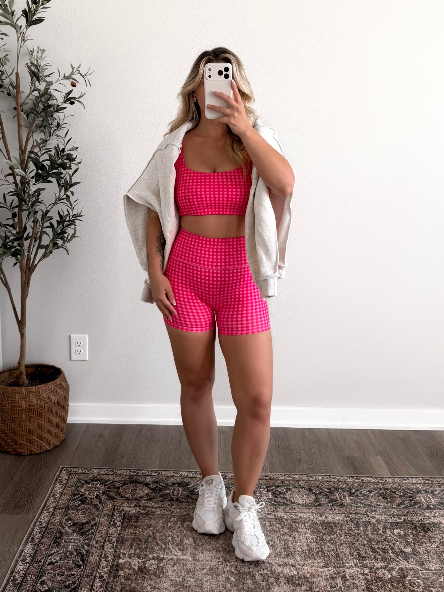 Retro Run Gingham Athleisure Set