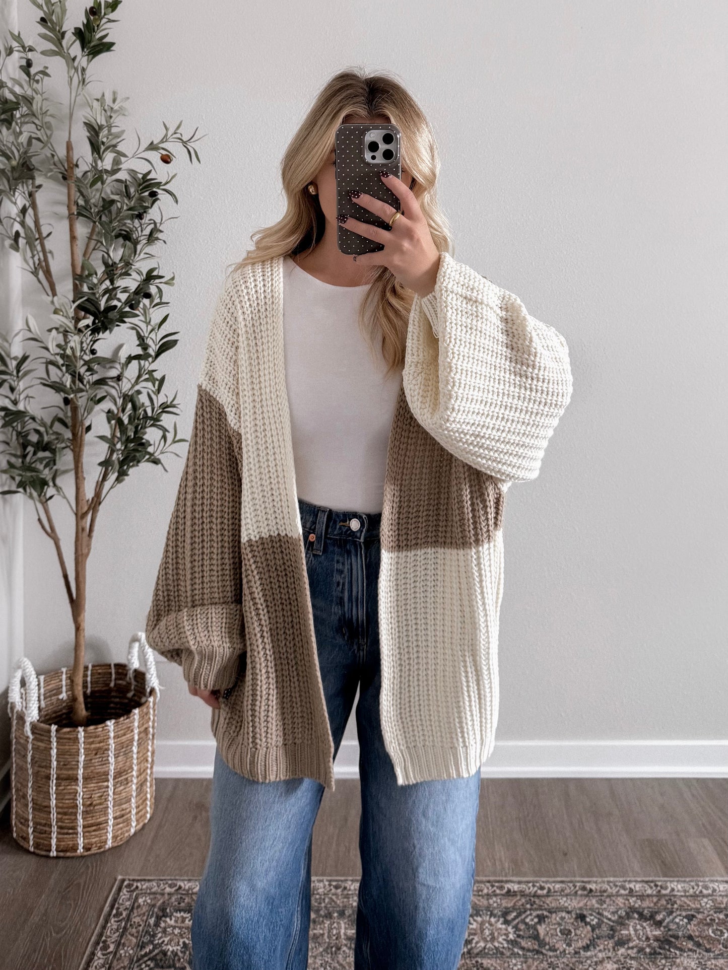 Latte Layers Colorblock Cardigan