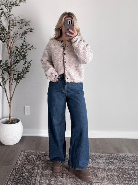 Cafe Cozy Button Cardigan