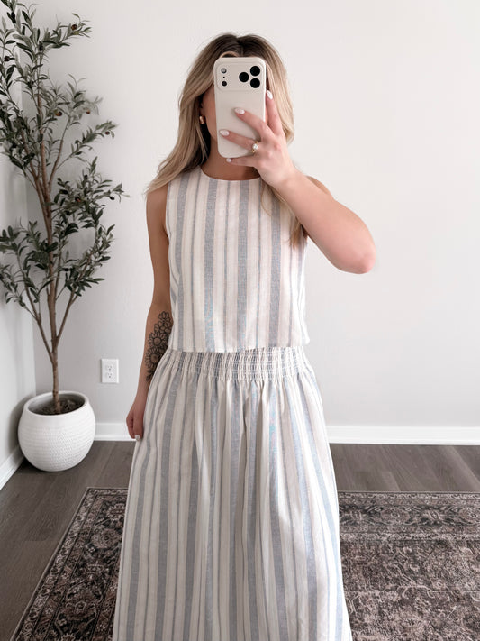 Seaside Stripe Skirt Set