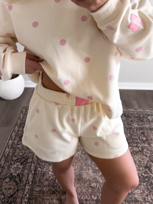Pink Dot Lounge Short Set