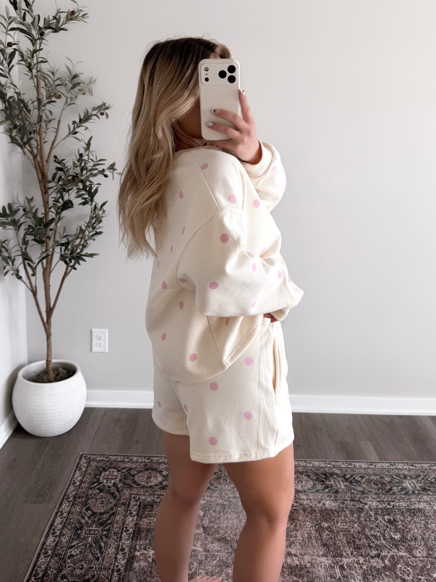 Pink Dot Lounge Short Set