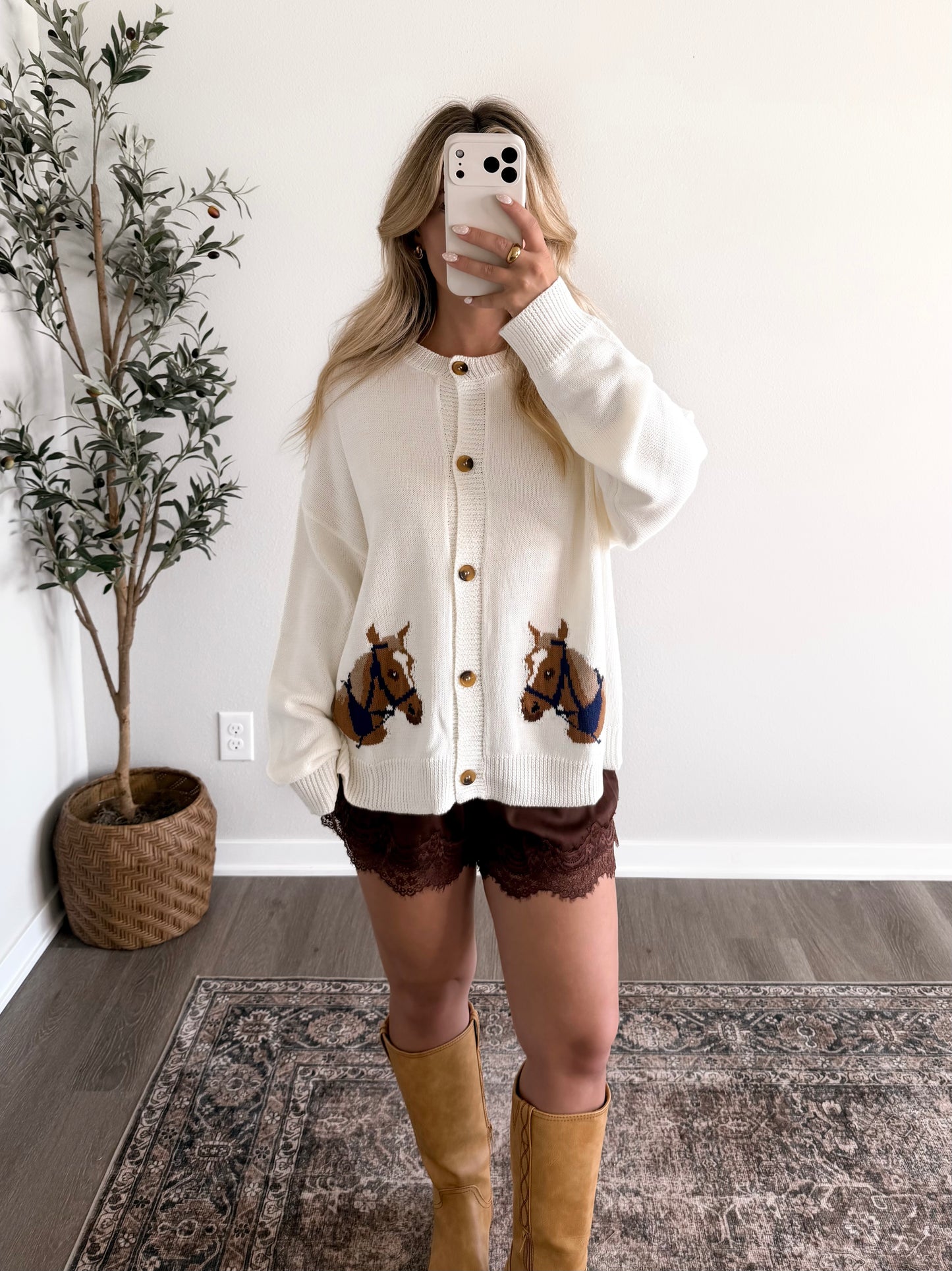 Cedar Satin Lace Shorts / Brown