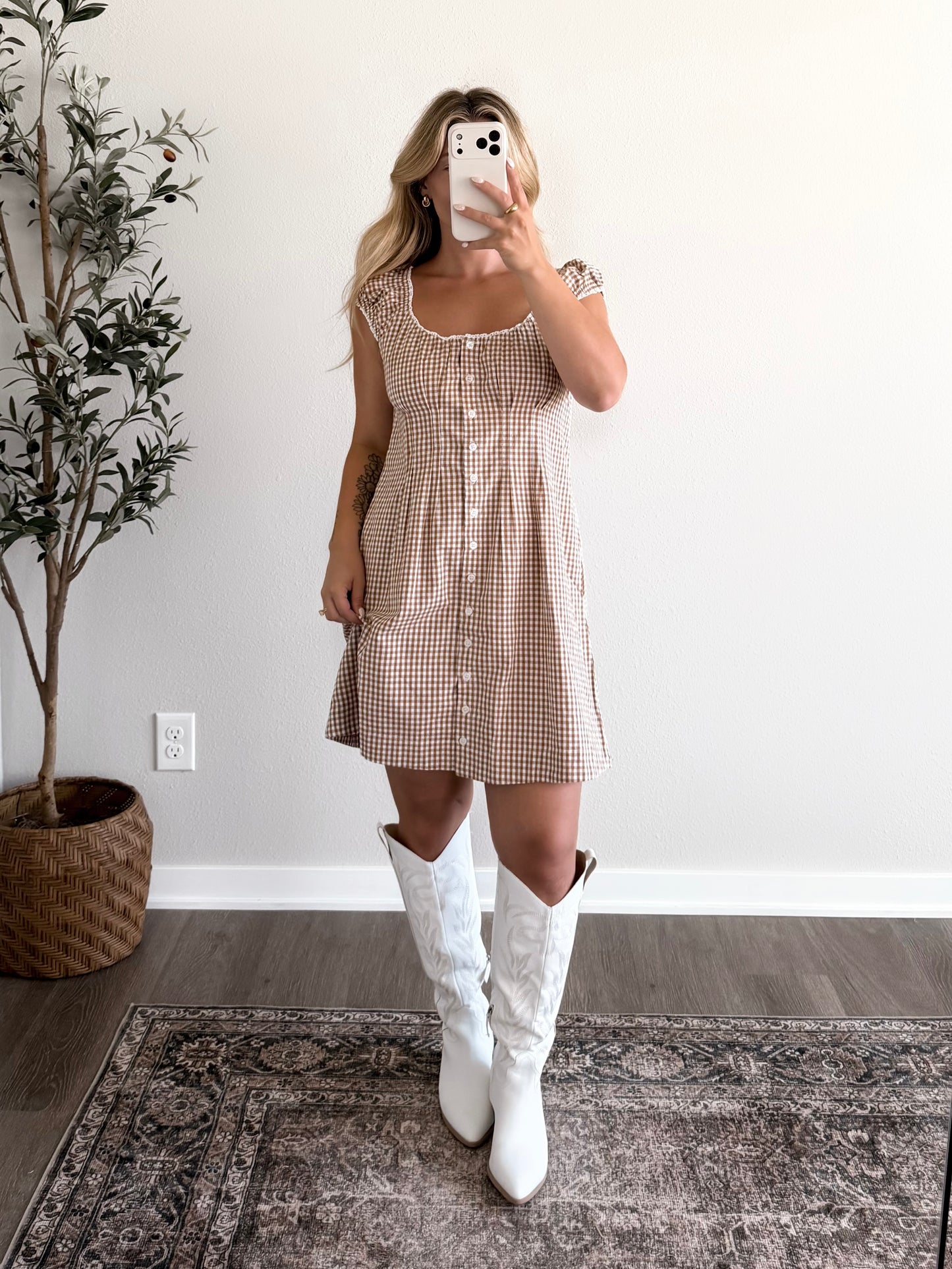 Sweet As Pie Gingham Dress