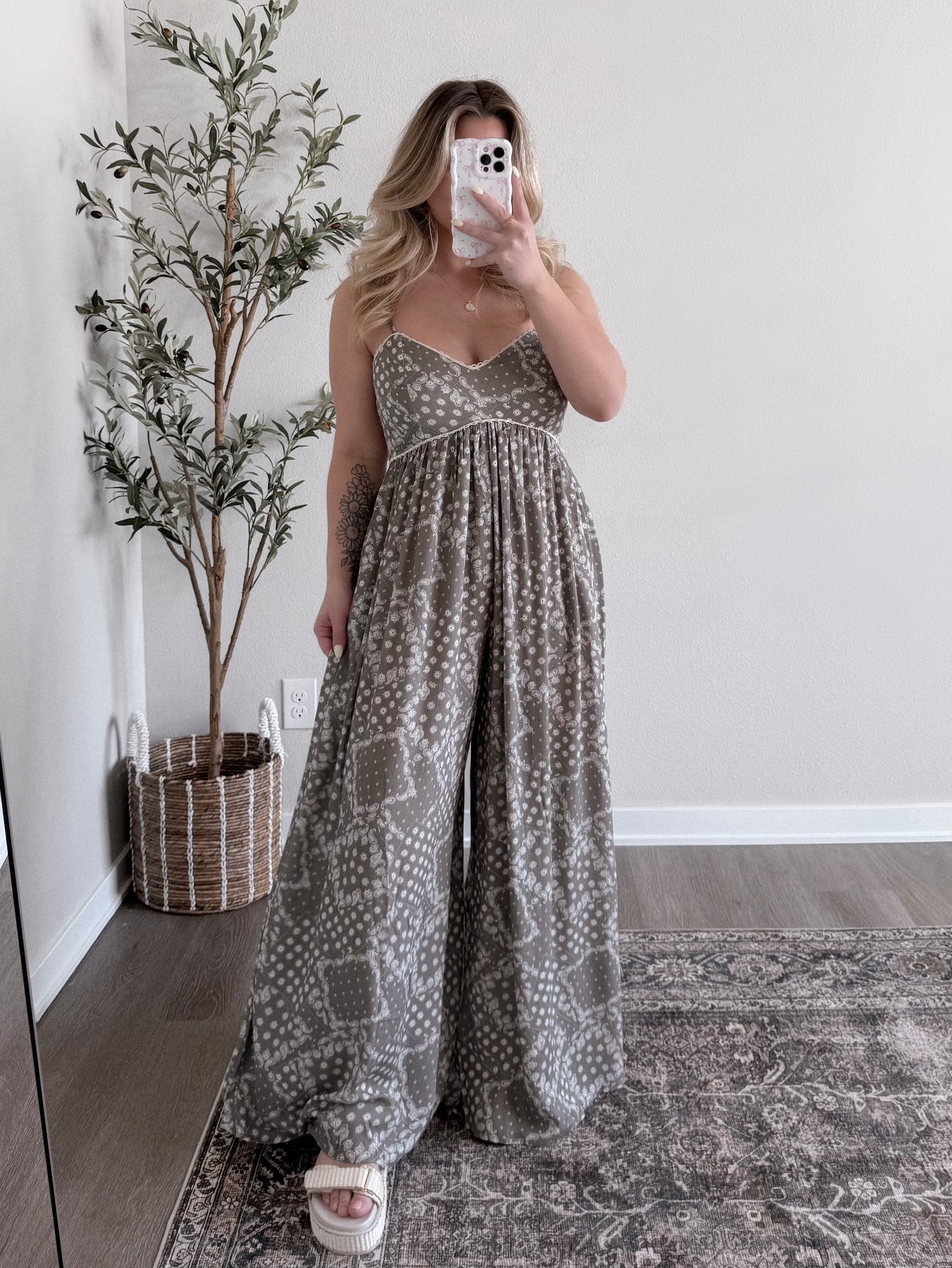 Paisley Boho Babydoll Jumpsuit