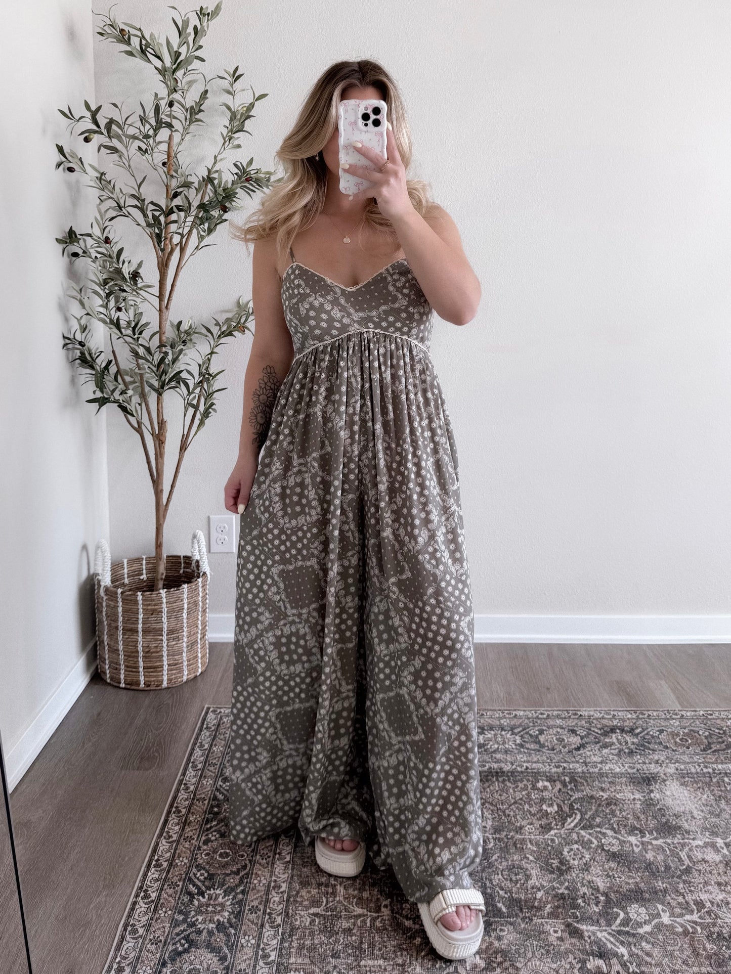 Paisley Boho Babydoll Jumpsuit