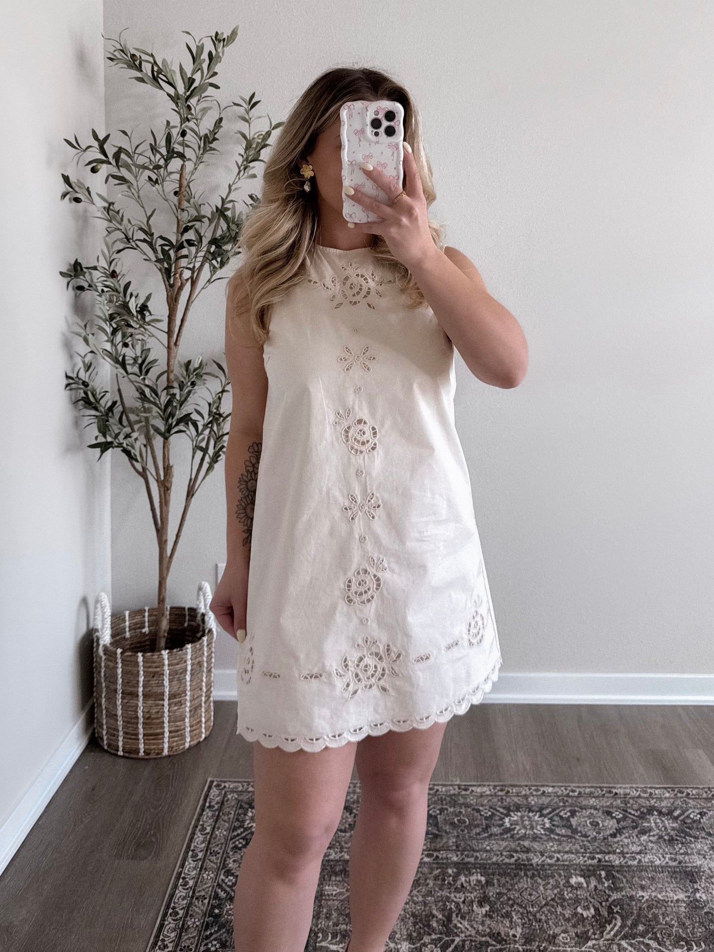 Greece Embroidered Dress / Natural Cream