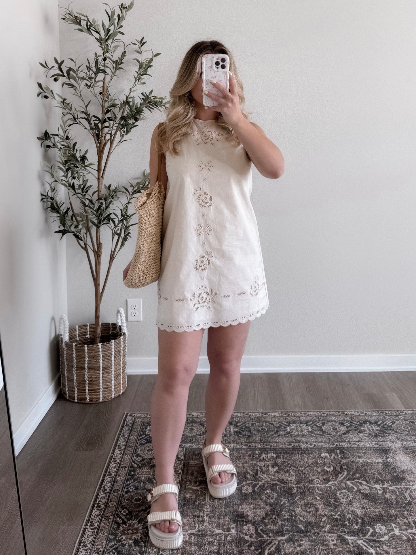 Greece Embroidered Dress / Natural Cream Final Sale