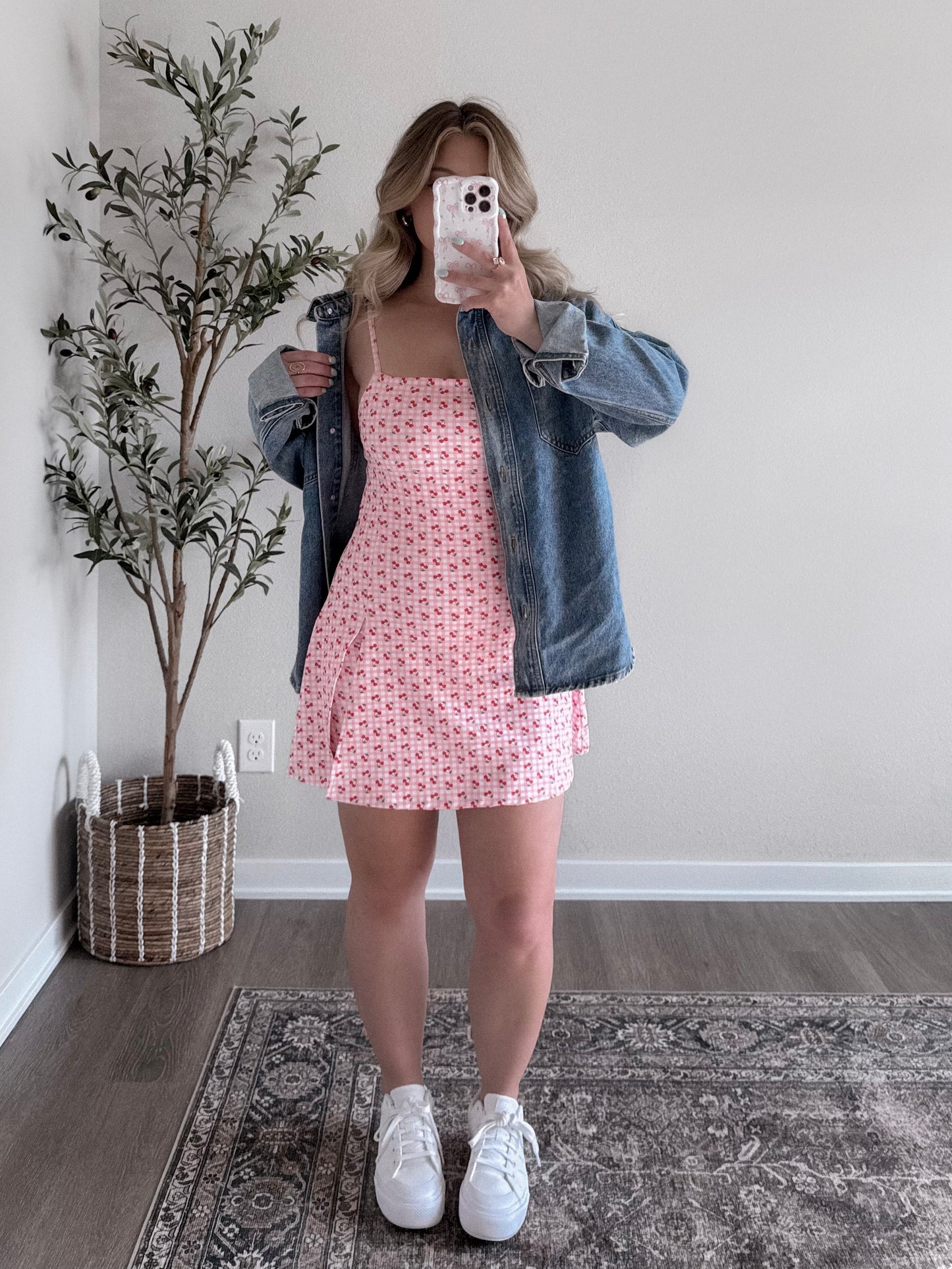 Cherry Gingham Athleisure Dress