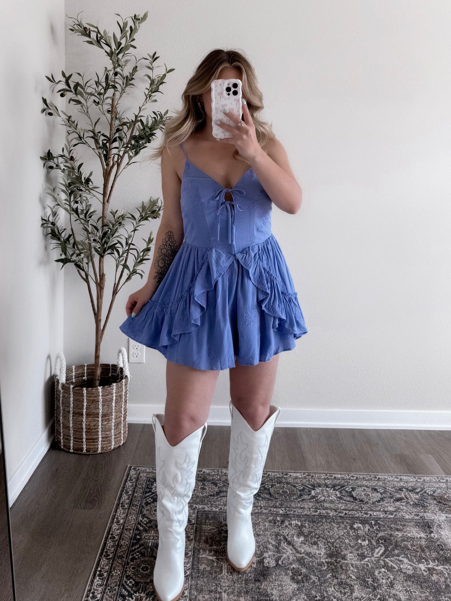 Dalilah Embroidered Woven Romper