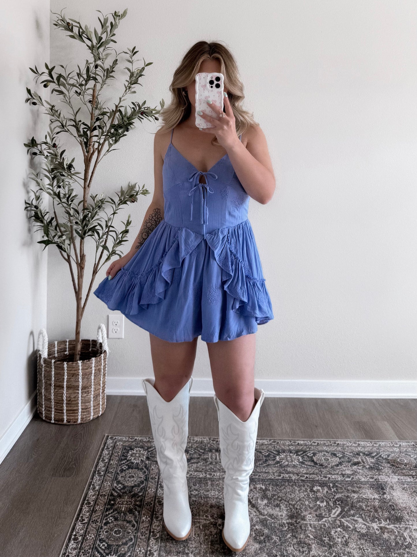 Dalilah Embroidered Woven Romper