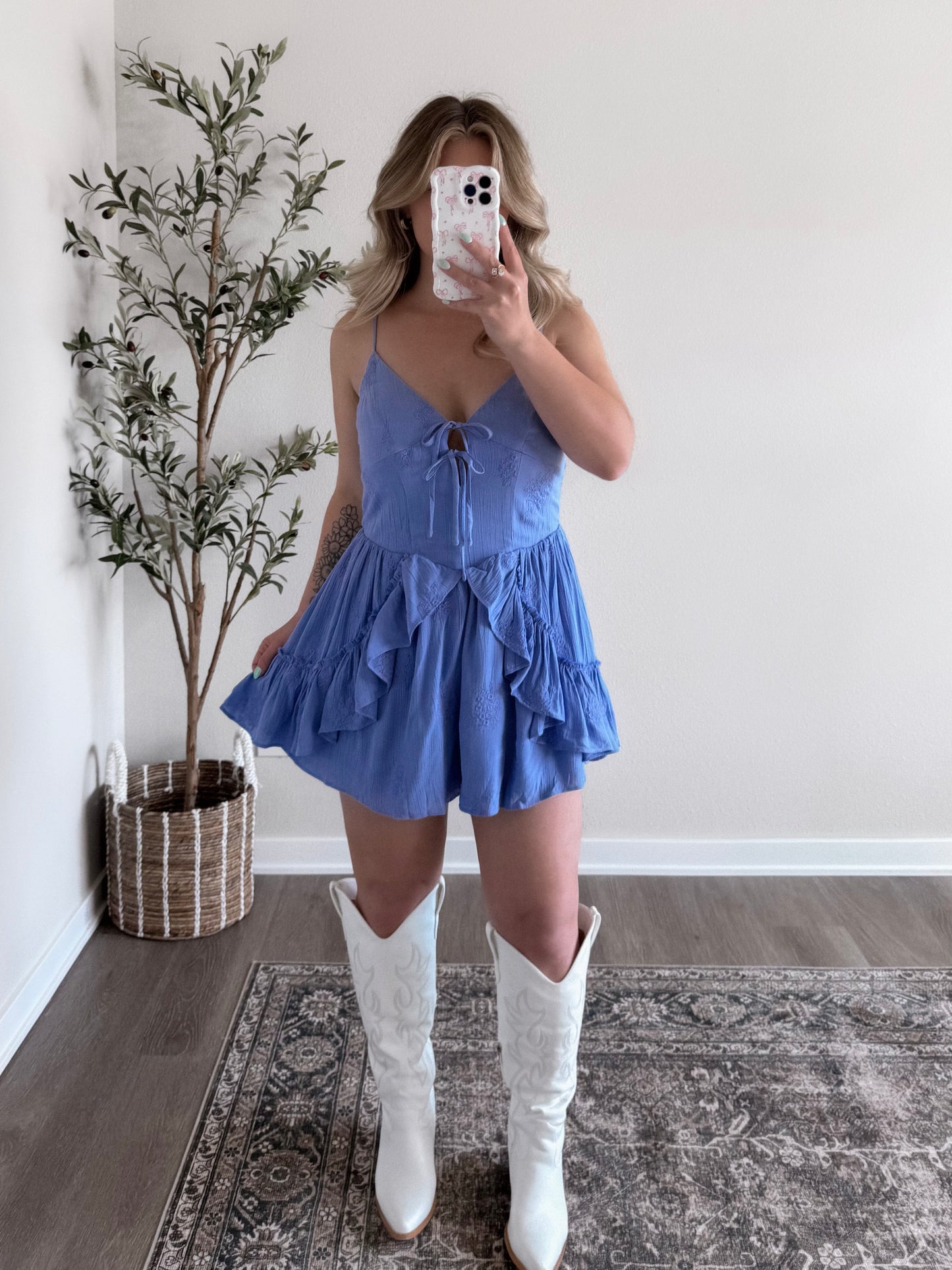 Dalilah Embroidered Woven Romper