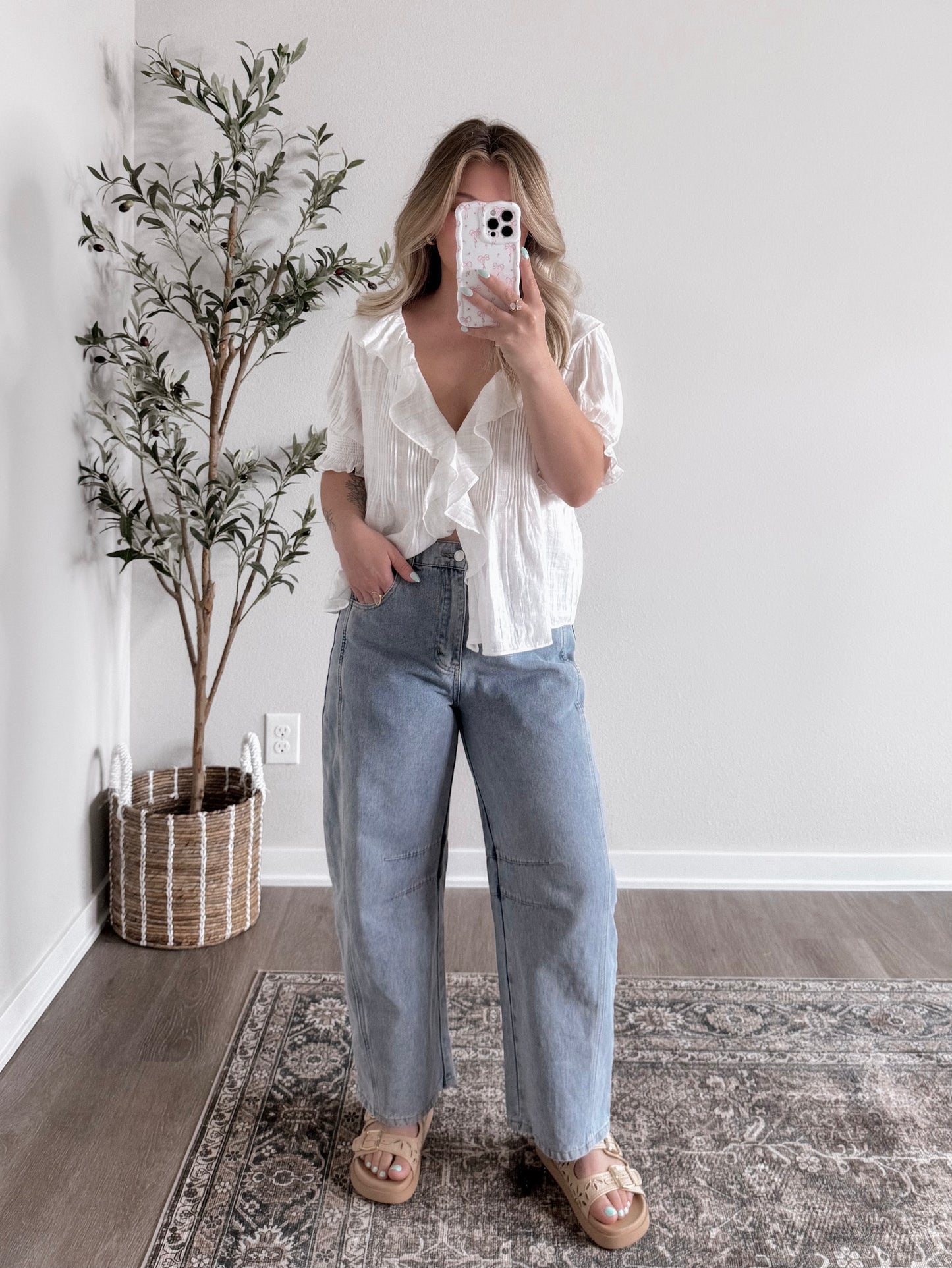 Heaven Woven Top / White (est ship date 5.13)