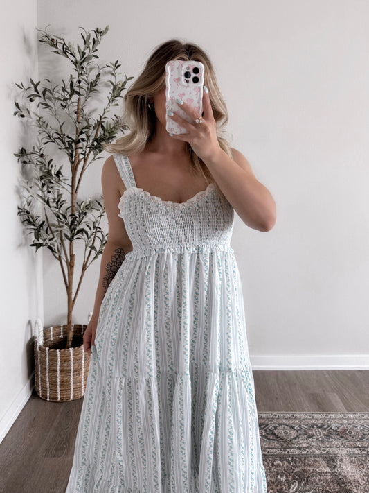 Something Blue Floral Maxi Dress