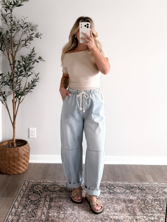 Logan Denim Barrel Pant