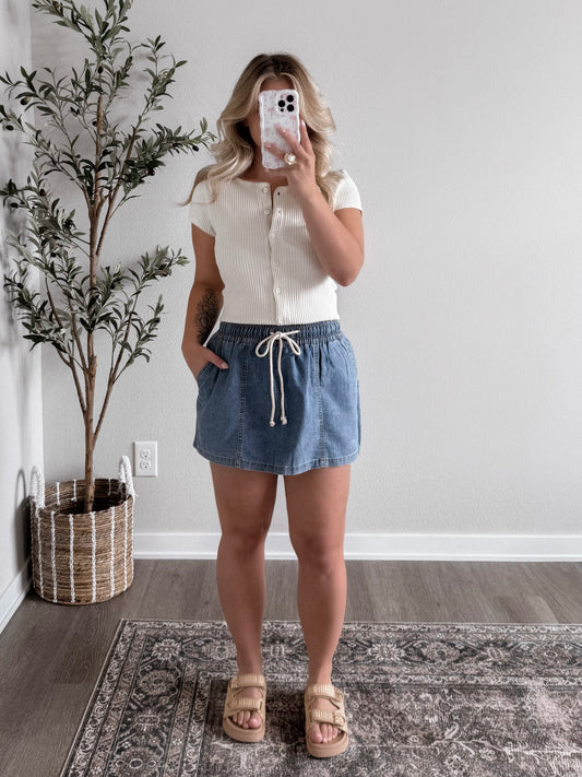 Summer Days Denim Skort Final Sale