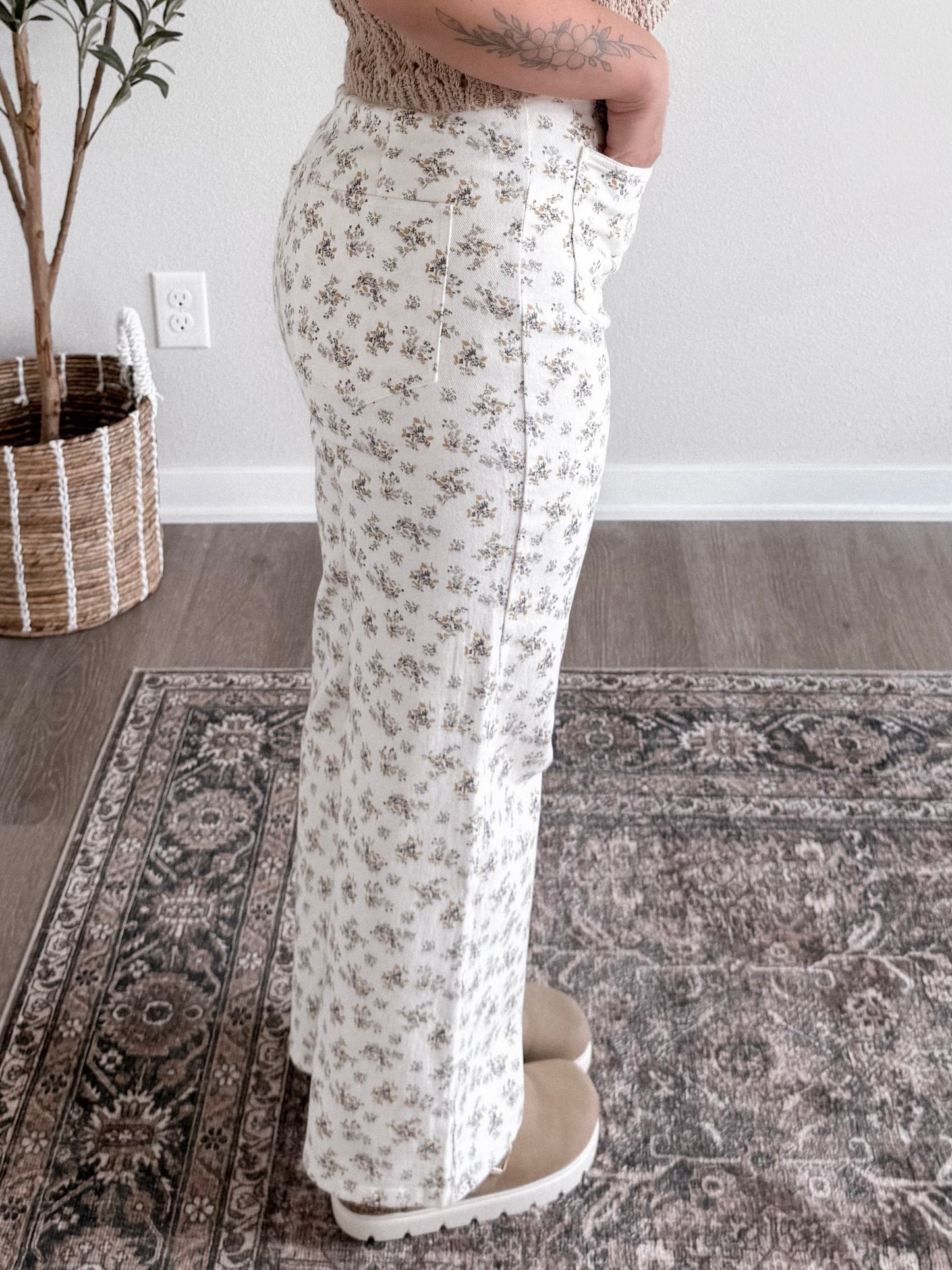 The Daisie Stretch Denim Wide Leg Jean