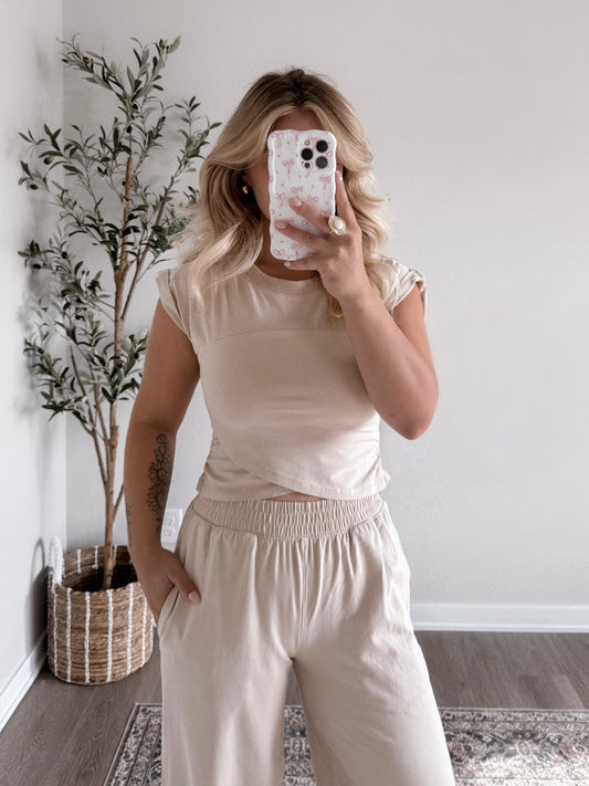 Keeping It Casual Top / Natural Final Sale