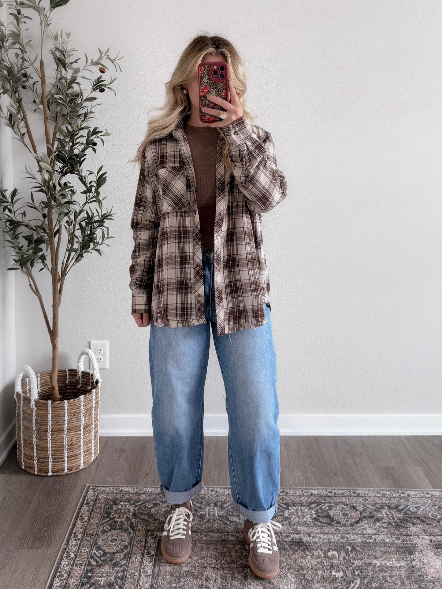 Autumn Day Relaxed Flannel / Brown Combo