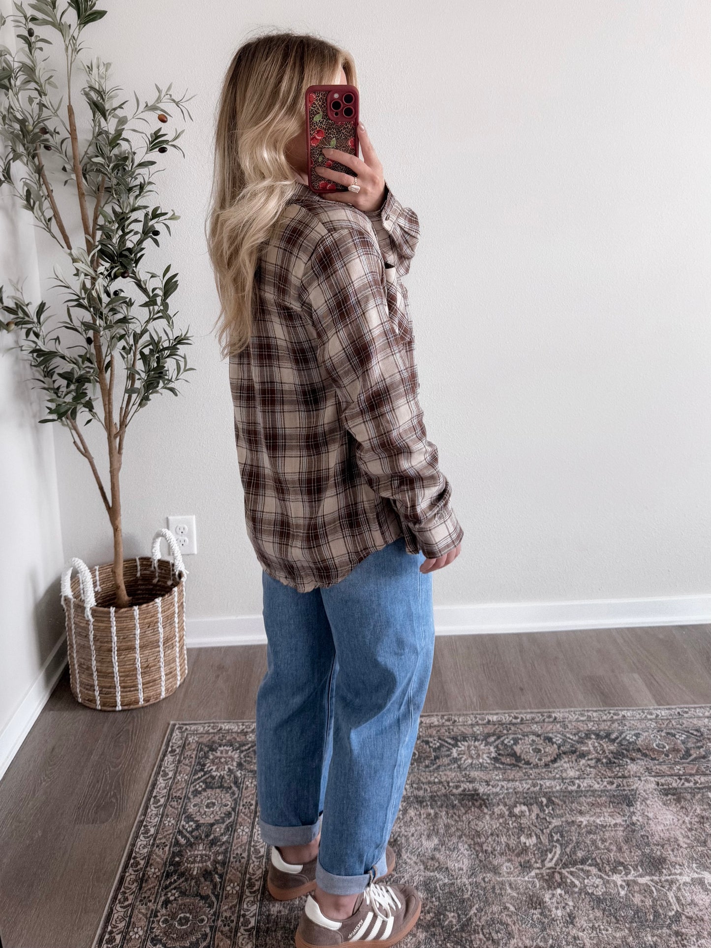 Autumn Day Relaxed Flannel / Brown Combo