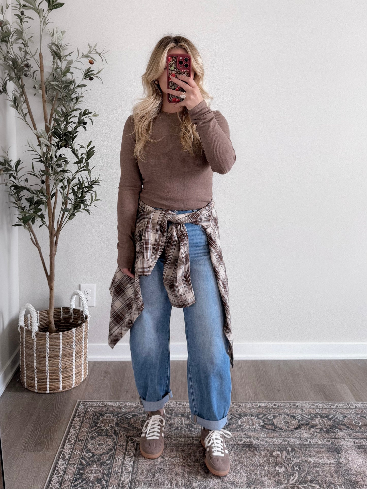Classic Ribbed Long Sleeve / Nutella