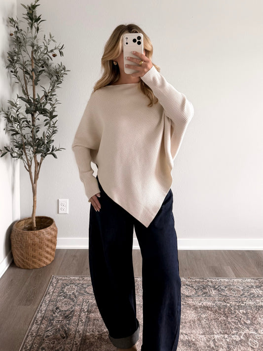 Camille Boat Neck Sweater / Cream (Restocking 9.28)