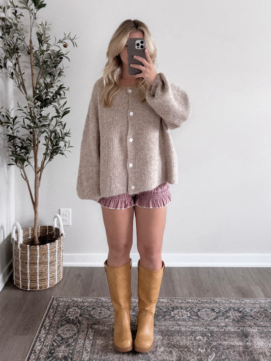 Autumn Picnic Gingham Smocked Shorts