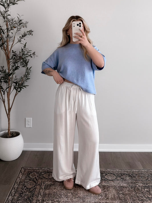 Spring Clouds Knit Sweater / Lt Blue