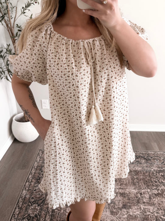 Raspberry Tart Floral Dress