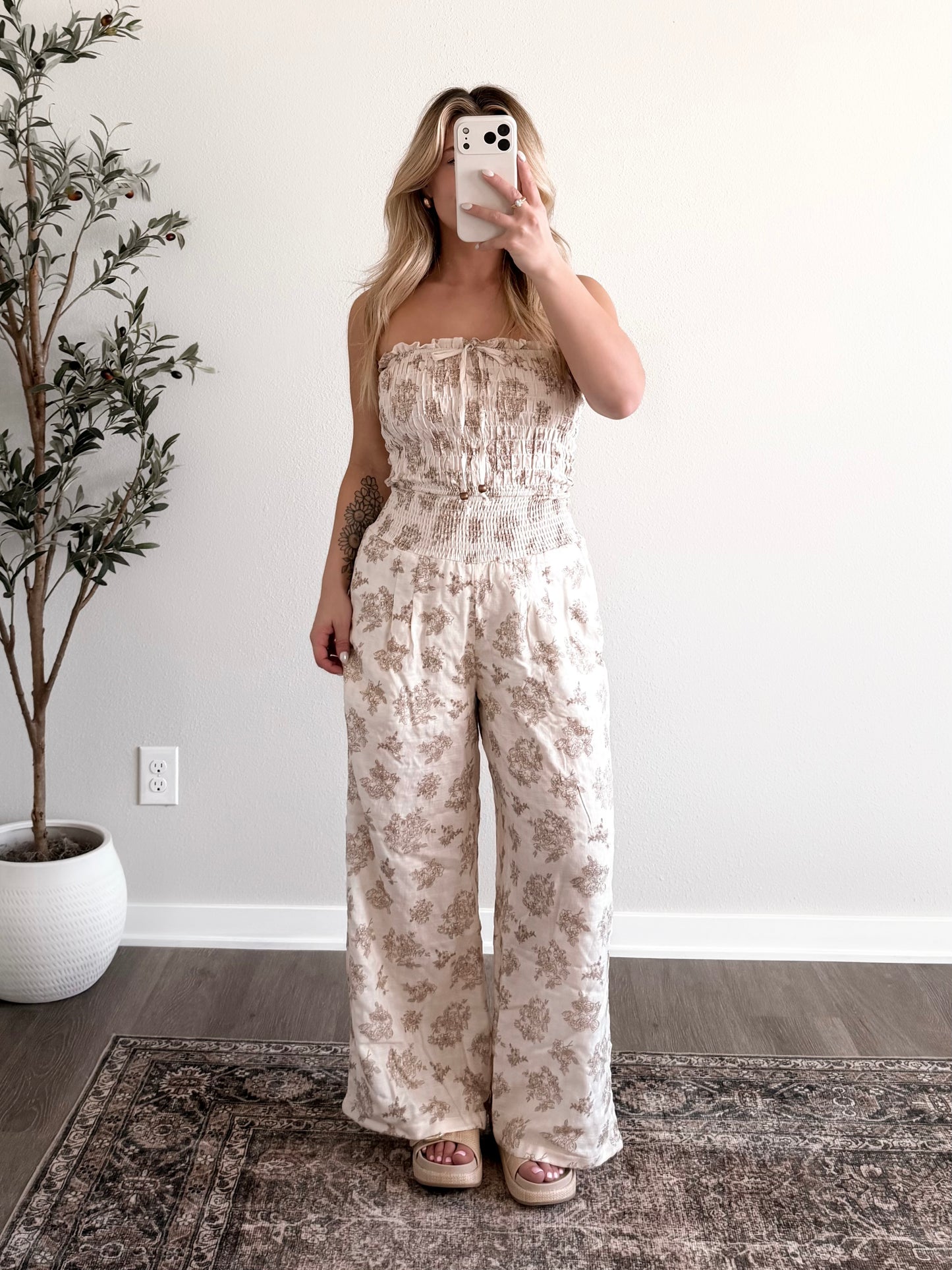 Golden Meadow Smocked Pant Set (PREORDER EST SHIP 3.31)