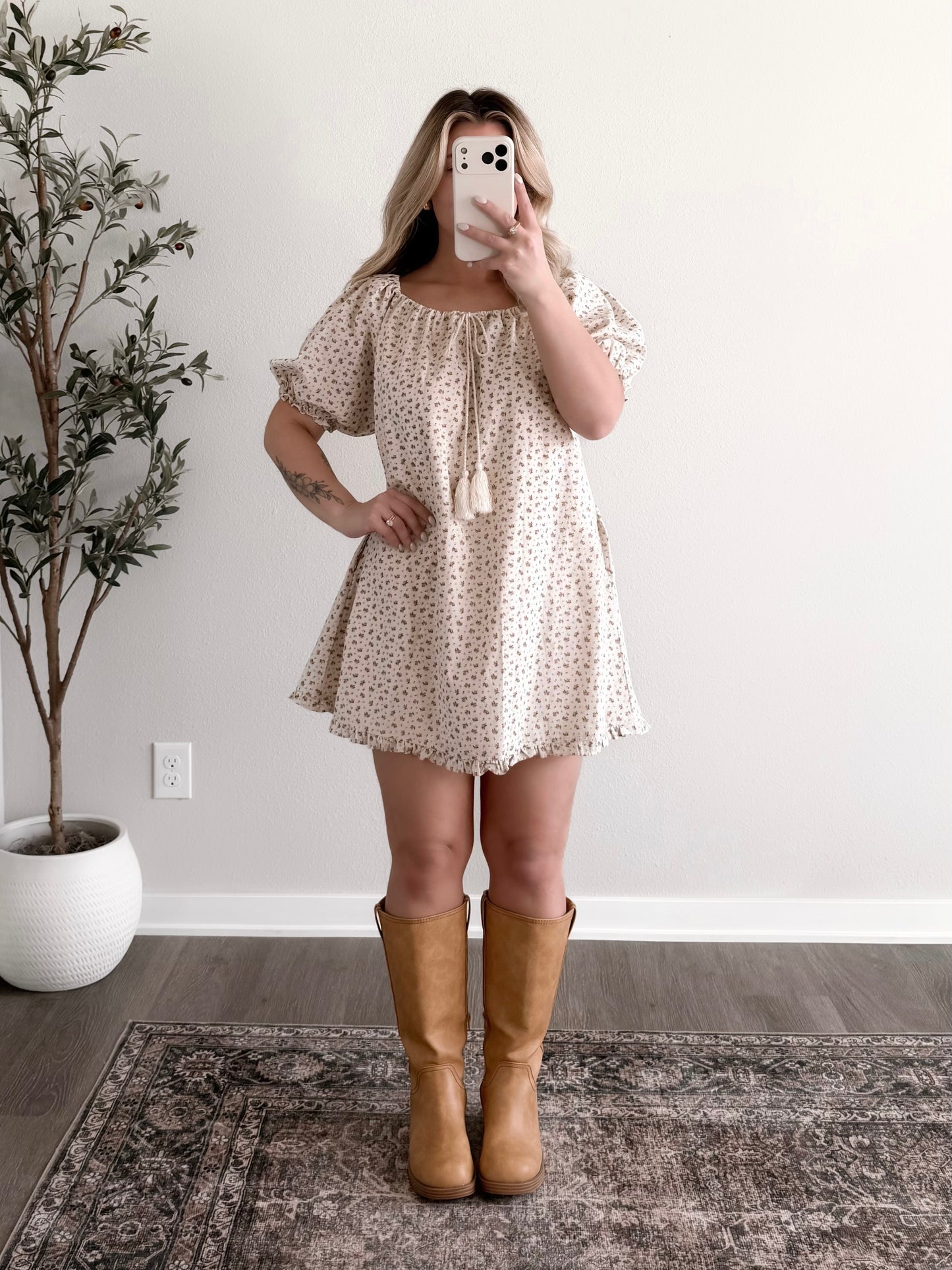 Raspberry Tart Floral Dress