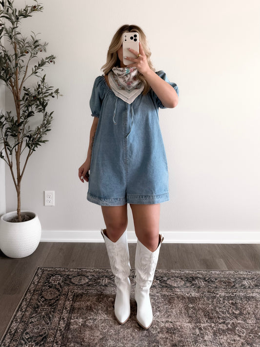 Blue Jean Babydoll Romper