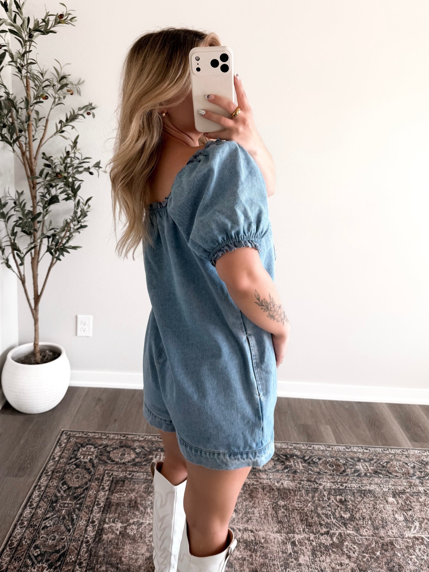 Blue Jean Babydoll Romper