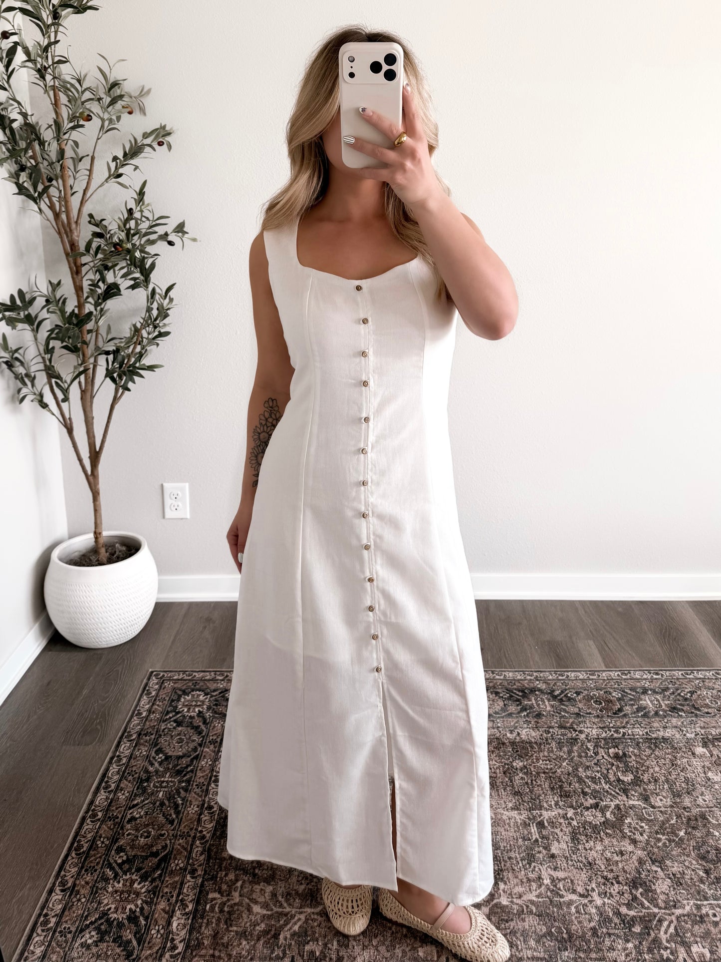 Celine Ivory Midi Dress