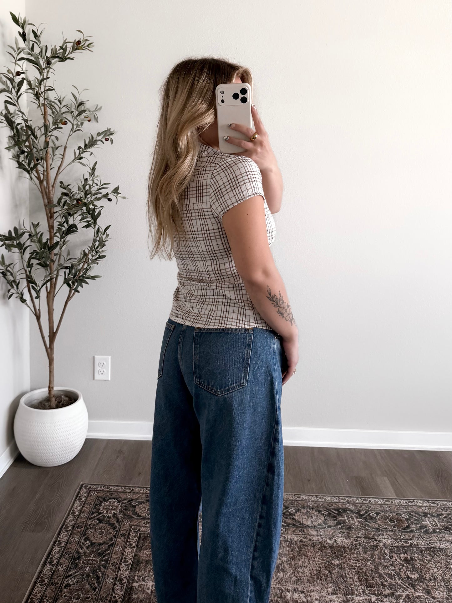 Texas Check Button Down Top